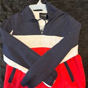 Fashion Nova Navy, White, and Red Jacket